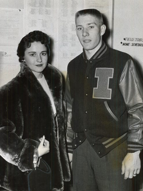 1957: Gary Thompson and his wife Janet.