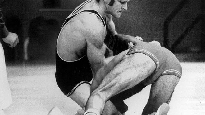 A young Dan Gable in action (undated photo).