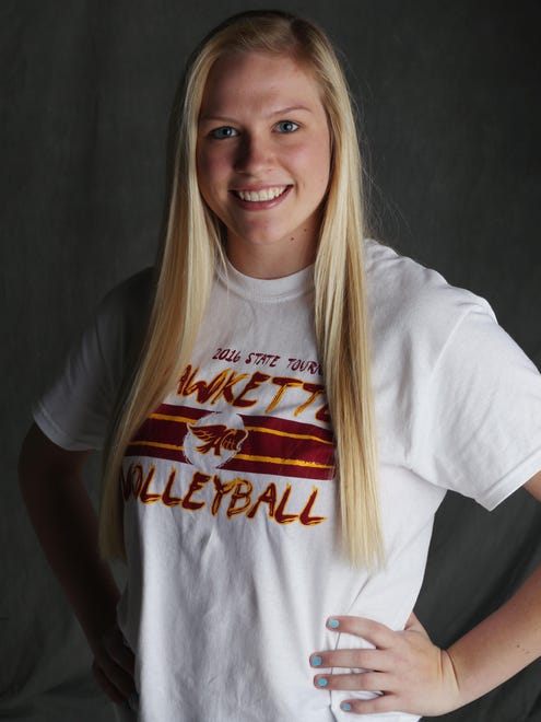 MEGAN BALLENGER, Ankeny. Graduated in 2015. Set a school record with 1,491 career kills. Versatile hitter who earned all-state honors three times. Currently playing at Creighton.