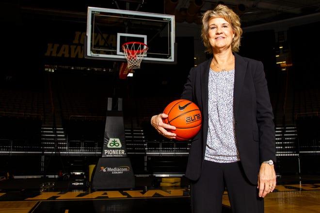 Iowa head coach Lisa Bluder poses for a portrait during Hawkeye women's basketball media day on Wednesday, Oct. 31, 2018, at Carver-Hawkeye Arena in Iowa City.