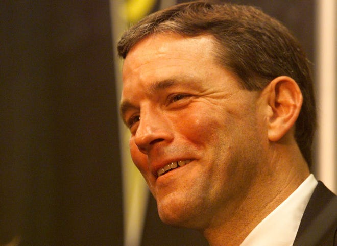 From 1998: Kirk Ferentz is the Hawkeyes' new football coach. He was introduced to fans and the media in a news conference on Dec. 3, 1998.