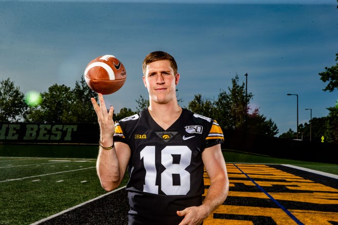 John	Milani stands for a photo during Hawkeye football media day Friday, Aug. 9, 2019.